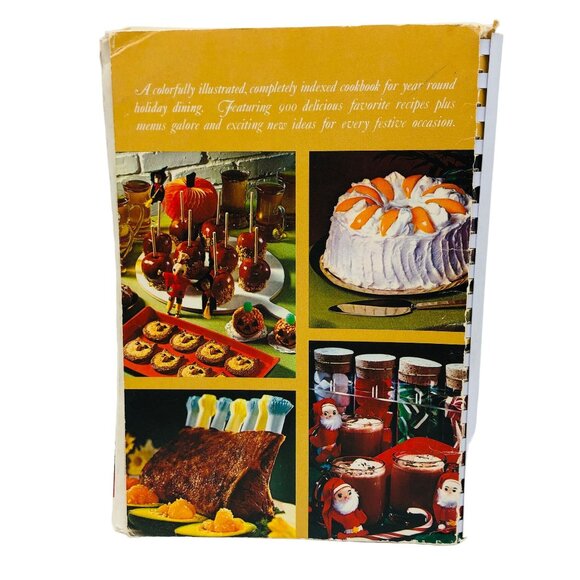 Vtg 70s Holiday Cookbook Beta Sigma Phi International Illustrated Softcover - Picture 2 of 11